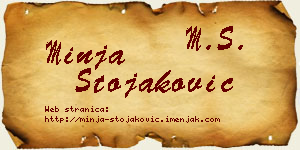 Minja Stojaković vizit kartica